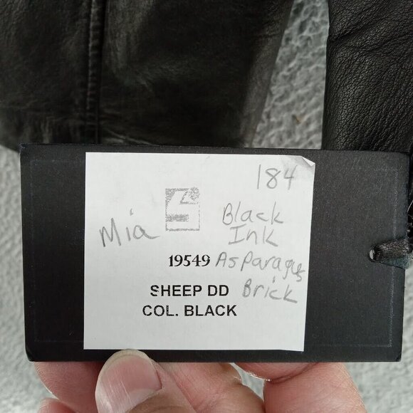 Brooke & Goldie Leather Jacket Womens Small Black Moto 3/4 Sleeve Fitted‎ Sheep - Picture 5 of 8